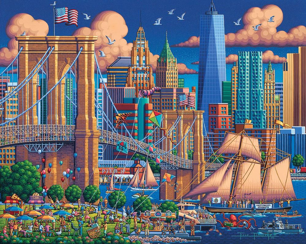 Brooklyn Bridge 💎 - Dowdle puzzle collectible [Barcode 671095104395] - Main Image 2