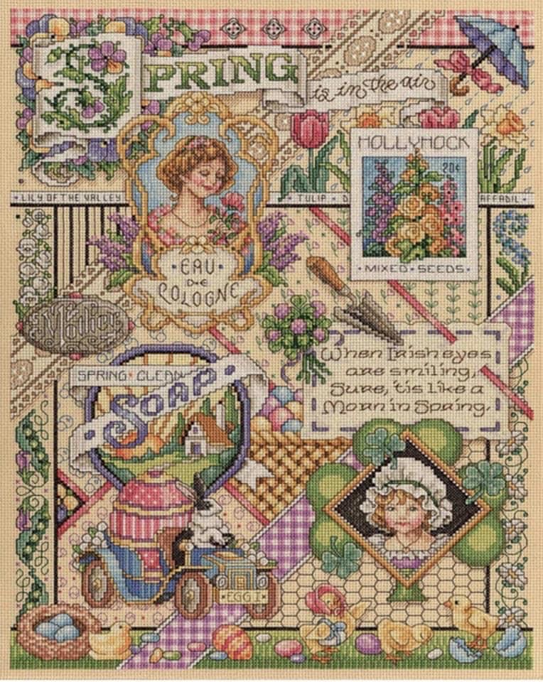 Spring Cross Stitch C 📸 - White Mountain puzzle collectible [Barcode 724819253906] - Main Image 2