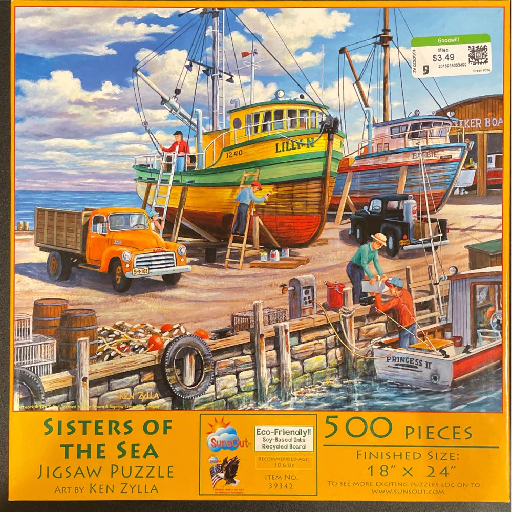 SunsOut: Sisters Of The Sea - SunsOut puzzle collectible [Barcode 796780393424] - Main Image 3