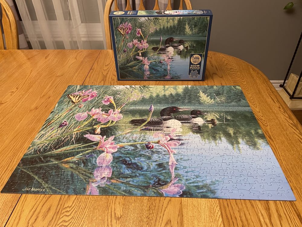 Iris Cove Loons - Cobble Hill puzzle collectible [Barcode 625012850698] - Main Image 4