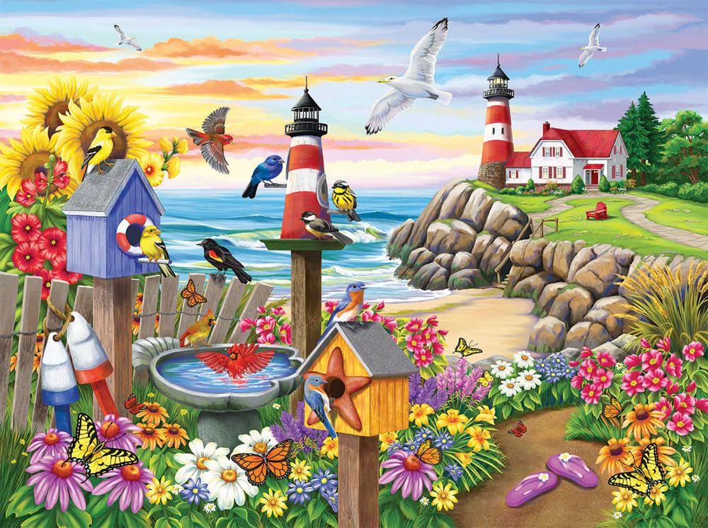 Garden By The Sea - SunsOut puzzle collectible [Barcode 796780629301] - Main Image 2