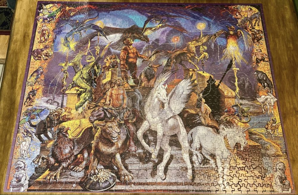 Mythical Creatures - White Mountain Puzzles puzzle collectible [Barcode 724819249541] - Main Image 2