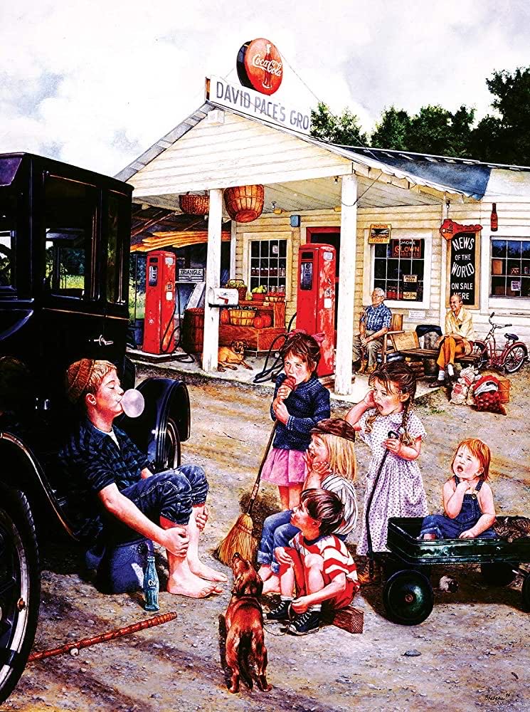 Blowing Bubbles - SunsOut puzzle collectible [Barcode 796780442191] - Main Image 2