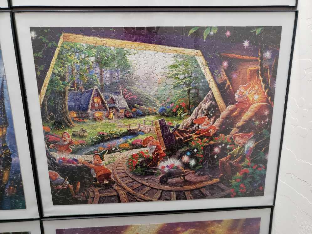 4 In 1 Thomas Kinkade Disney Dreams 500 Piece Jigsaw ... - Disney Thomas Kinkade puzzle collectible [Barcode 9781940271897] - Main Image 3
