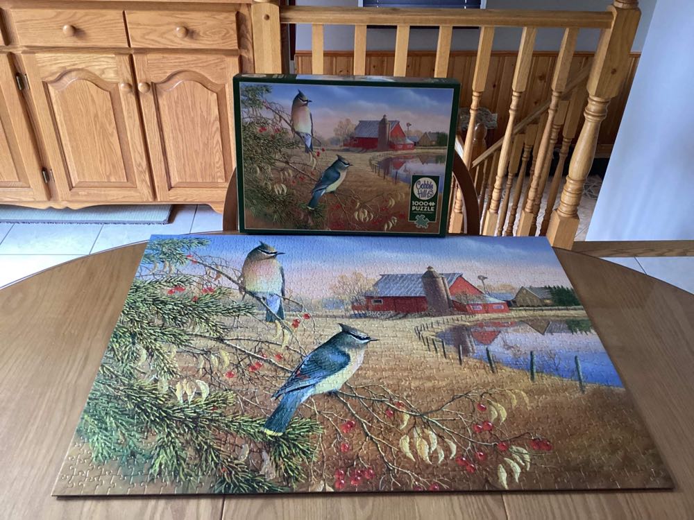 Cedar Waxwings - Cobble Hill puzzle collectible [Barcode 625012801898] - Main Image 3