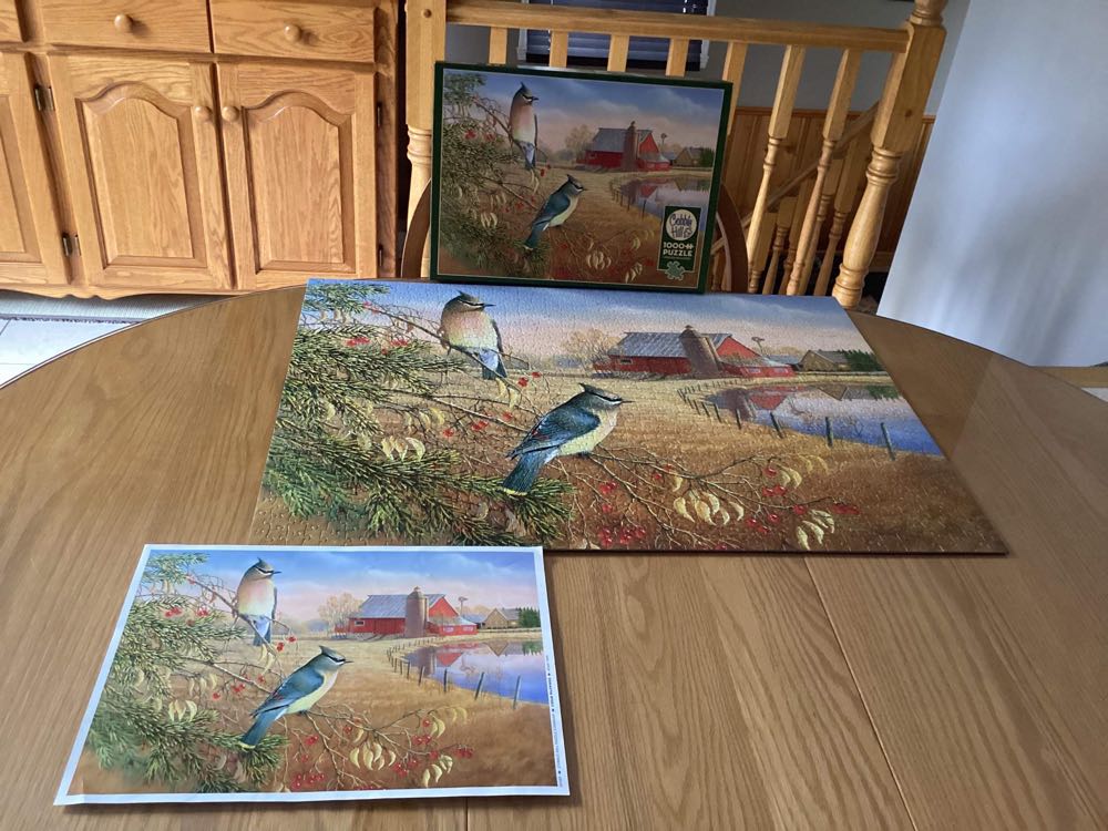 Cedar Waxwings - Cobble Hill puzzle collectible [Barcode 625012801898] - Main Image 4