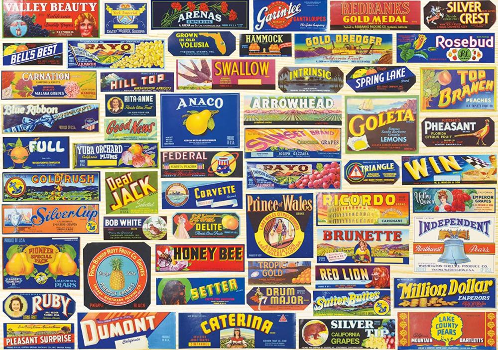 Vintage Crate Labels - Colorcraft puzzle collectible - Main Image 2