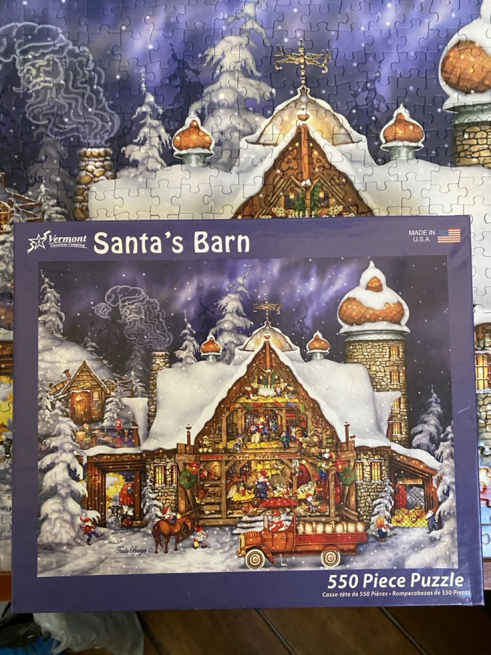 Vermont Christmas Company-Santa’s Barn - Vermont Christmas Company puzzle collectible [Barcode 819273022059] - Main Image 3