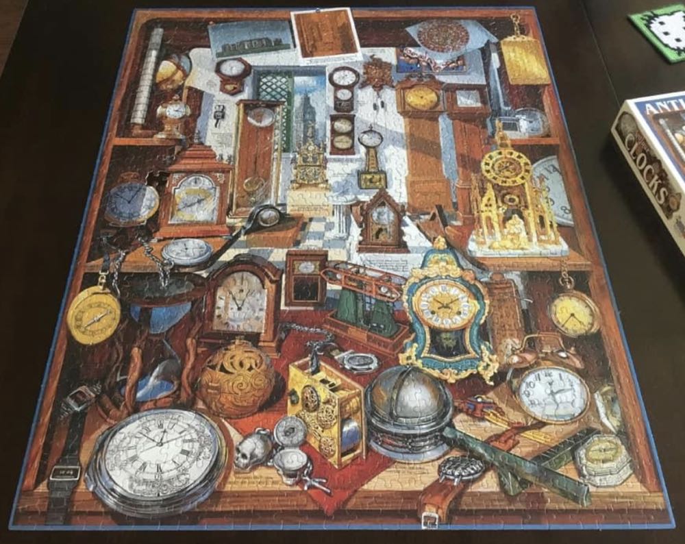 ZZ - Antique Clocks (SOLD) - White Mountain Puzzles puzzle collectible [Barcode 724819248889] - Main Image 2