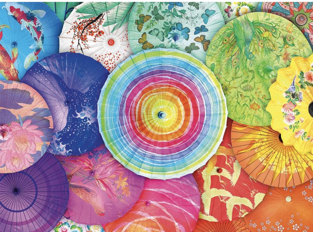 Rainbow Parasols - Vivid Collection - Buffalo puzzle collectible [Barcode 079346122226] - Main Image 2
