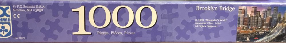 Brooklyn Bridge  - FX Schmid puzzle collectible [Barcode 099252783762] - Main Image 3