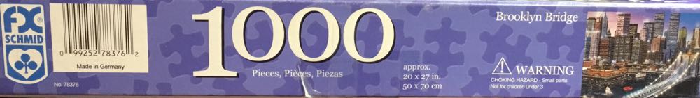 Brooklyn Bridge  - FX Schmid puzzle collectible [Barcode 099252783762] - Main Image 4