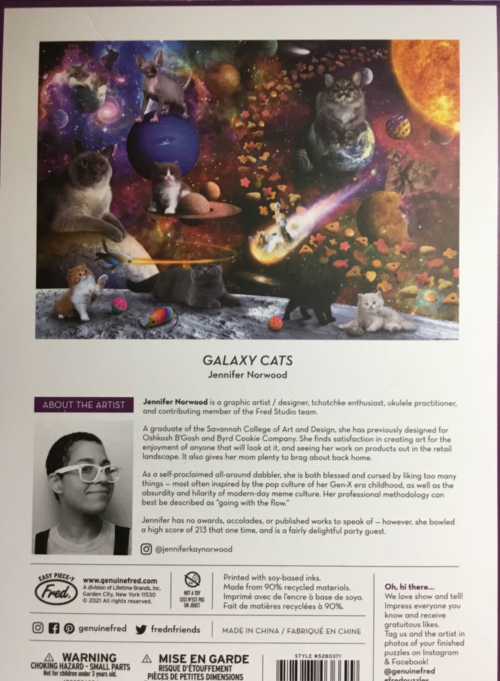 Galaxy Cats - Genuine Fred puzzle collectible [Barcode 728987036699] - Main Image 2