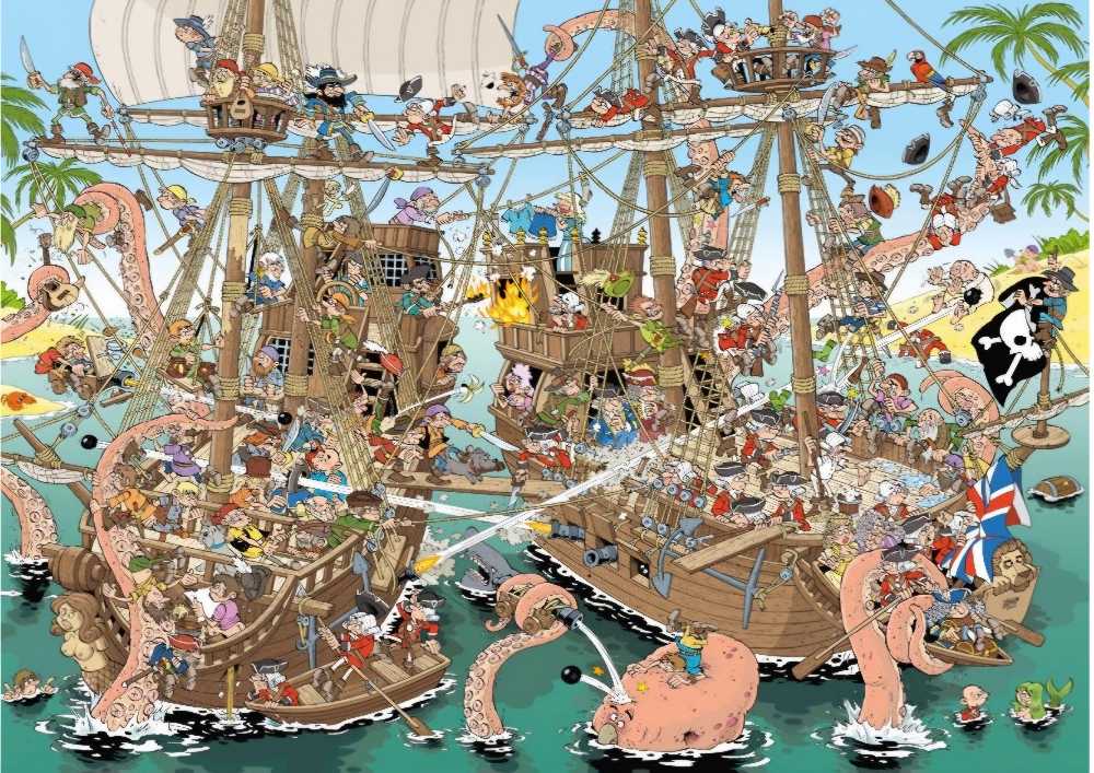 Pieces of History De Piraten - Jumbo puzzle collectible [Barcode 8710126818954] - Main Image 2