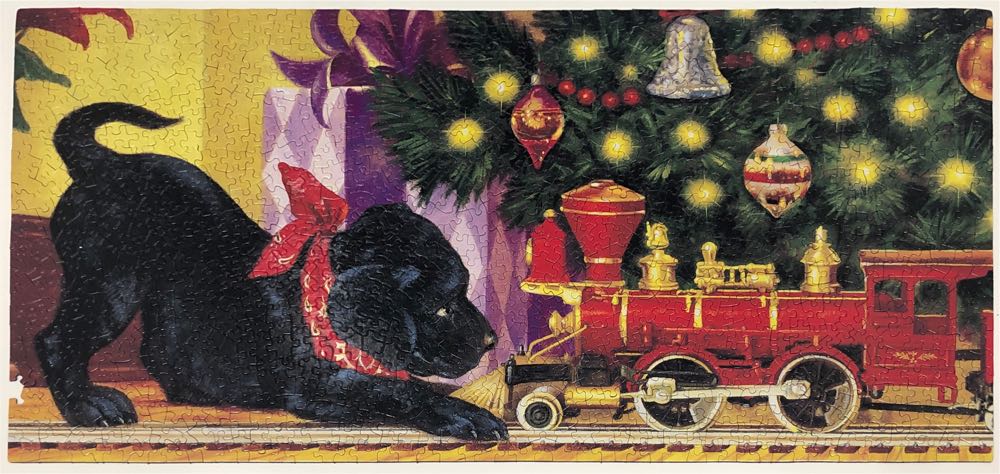 Puppy Standoff - SunsOut puzzle collectible [Barcode 796780473225] - Main Image 3