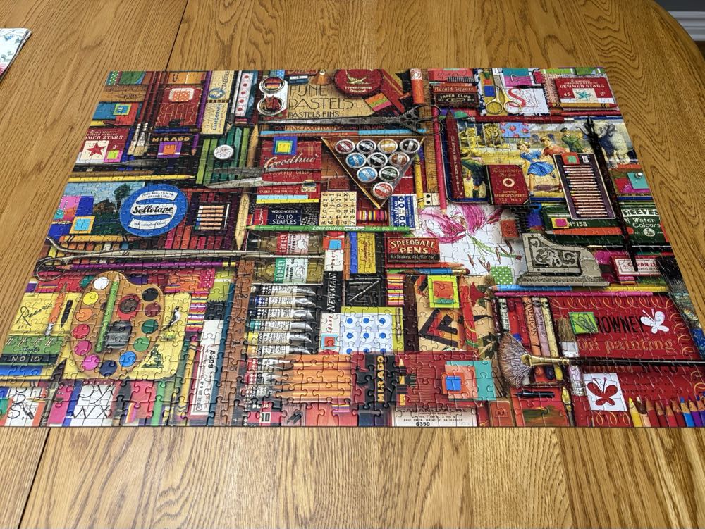 Vintage Art Supplies - Cobble Hill puzzle collectible [Barcode 625012571975] - Main Image 4