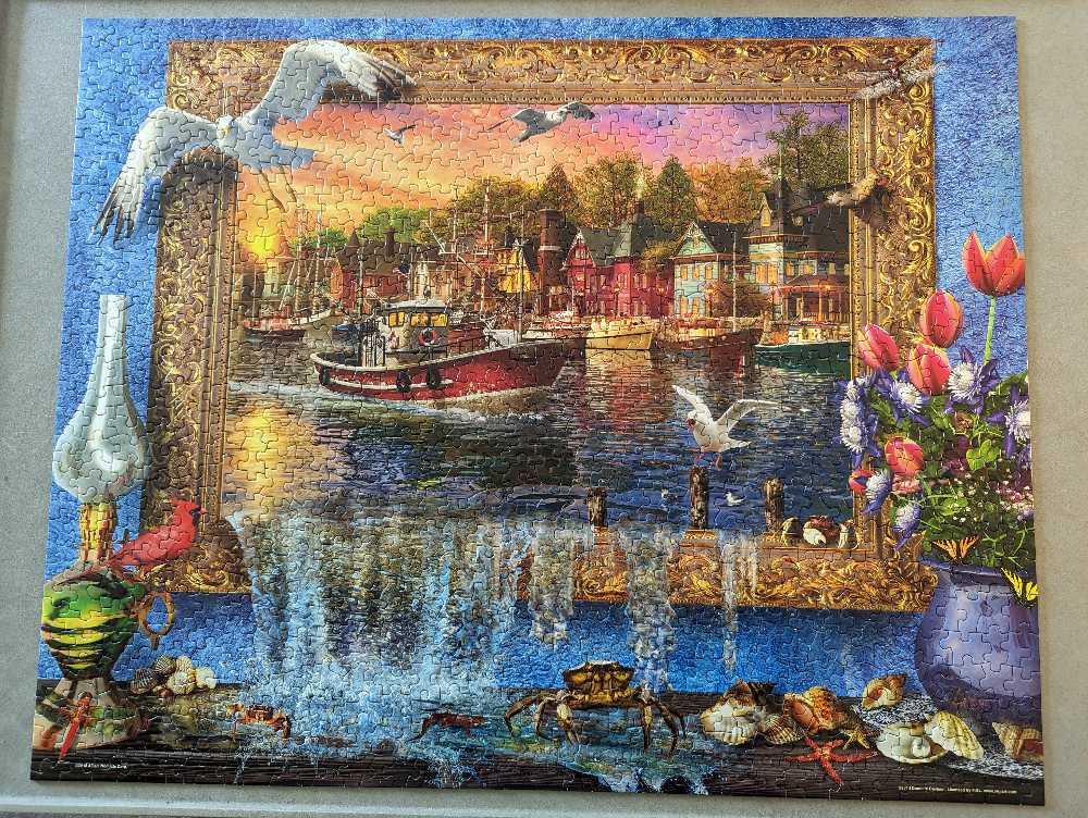 Seaside Harbor - Springbok puzzle collectible [Barcode 091683108701] - Main Image 2