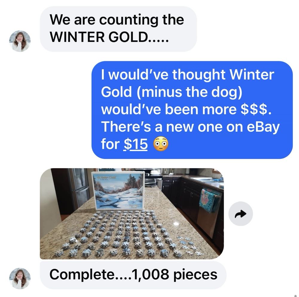 Winter Gold - White Mountain puzzle collectible [Barcode 724819247998] - Main Image 3