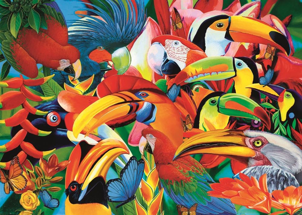 Colourful Birds - Trefl puzzle collectible [Barcode 5900511373288] - Main Image 2