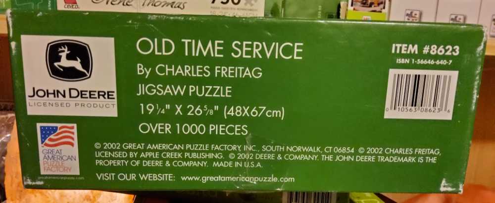 John Deere: Old Time Service - Great American Puzzle Factory puzzle collectible [Barcode 010563086236] - Main Image 2