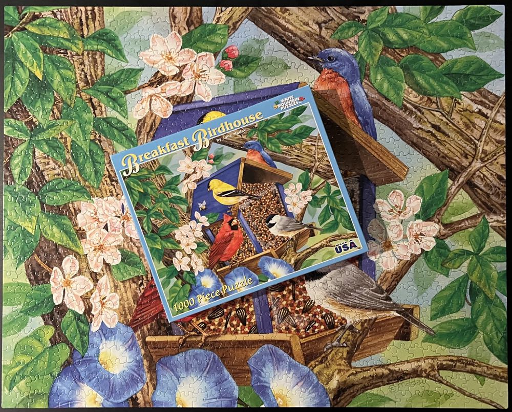 SOLD - Breakfast Birdhouse - White Mountain Puzzles puzzle collectible [Barcode 724819252015] - Main Image 4