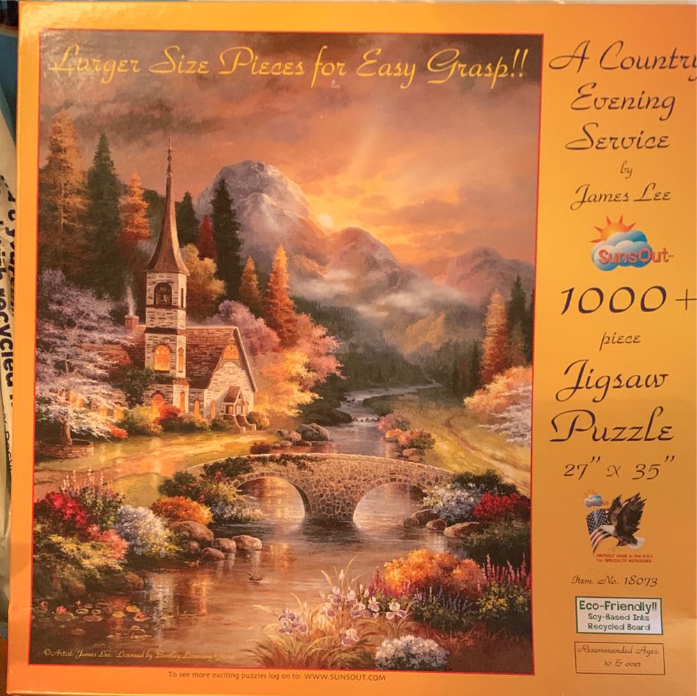 A Country Evening Service - SunsOut puzzle collectible [Barcode 796780180734] - Main Image 2