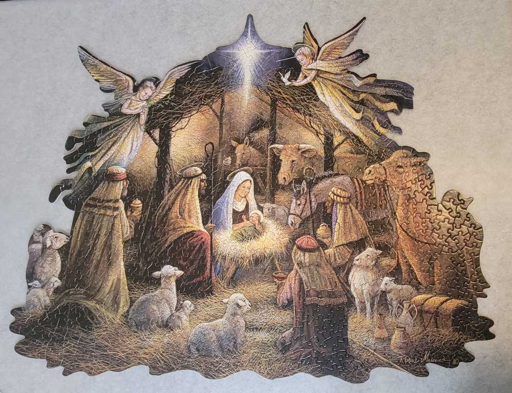 In The Manger - Bits & Pieces puzzle collectible [Barcode 704812606510] - Main Image 2