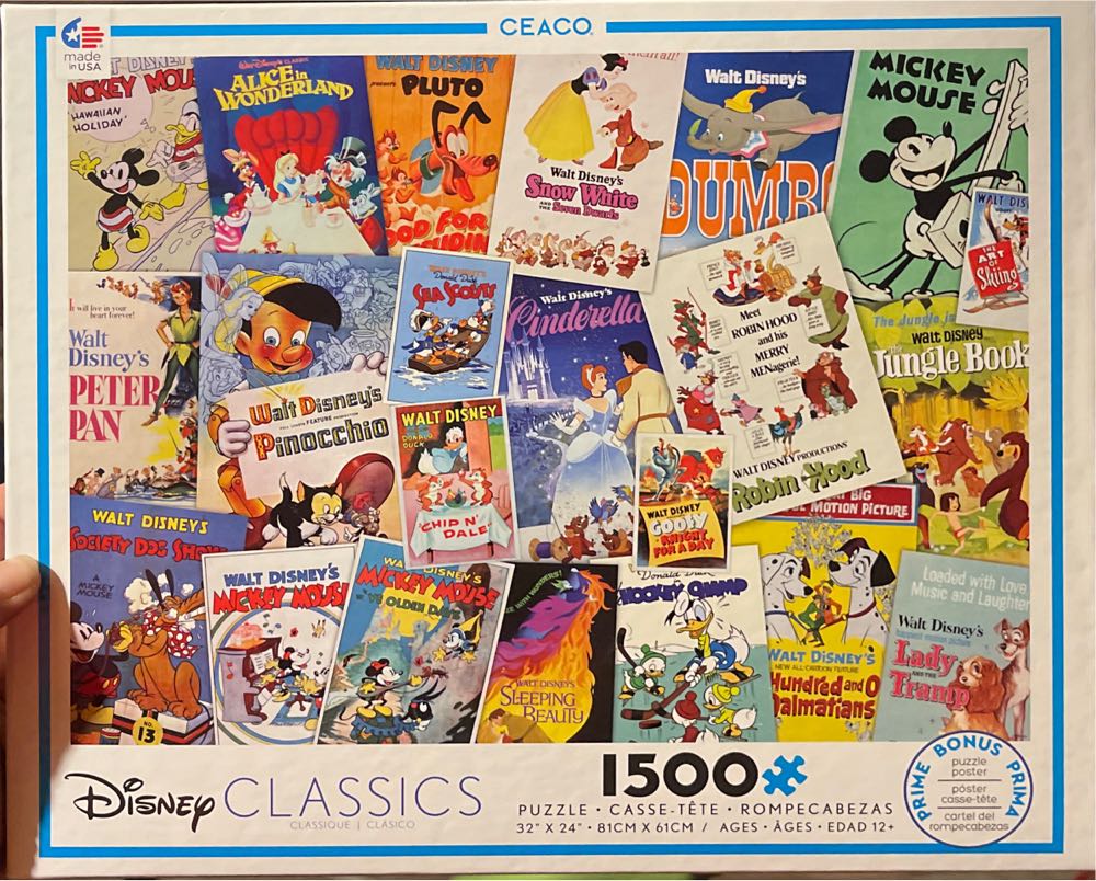 Disney Classic Posters - Ceaco puzzle collectible [Barcode 021081340441] - Main Image 2