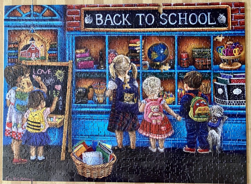 Missing 1...School Time  - SunsOut puzzle collectible [Barcode 796780358638] - Main Image 2