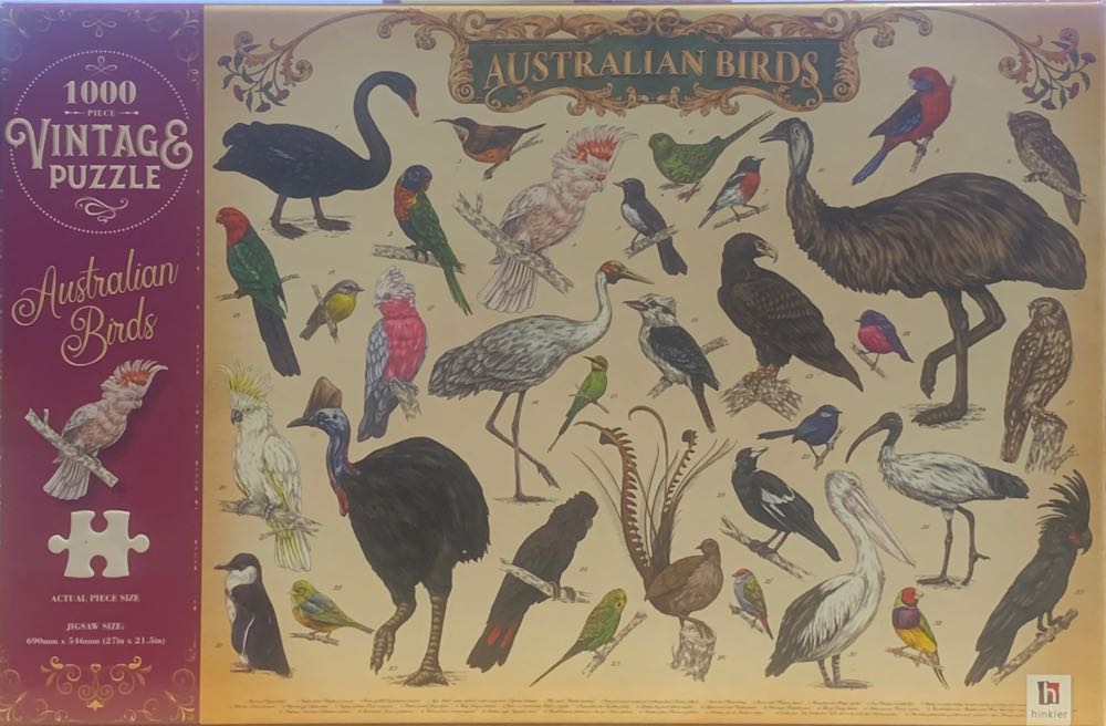 Australian Birds (Vintage Puzzle) - Hinkler puzzle collectible [Barcode 9354537000257] - Main Image 2