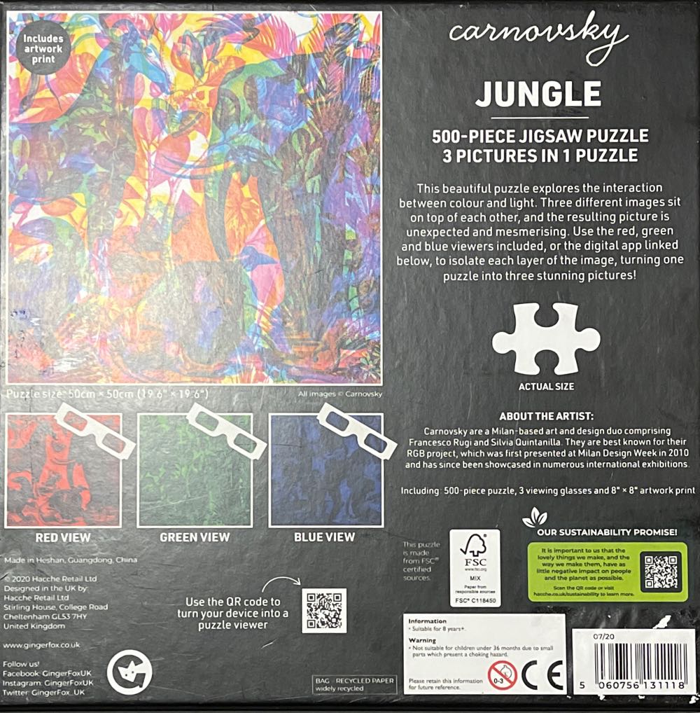 Carnovsky Jungle - Ginger Fox puzzle collectible [Barcode 5060756131118] - Main Image 2