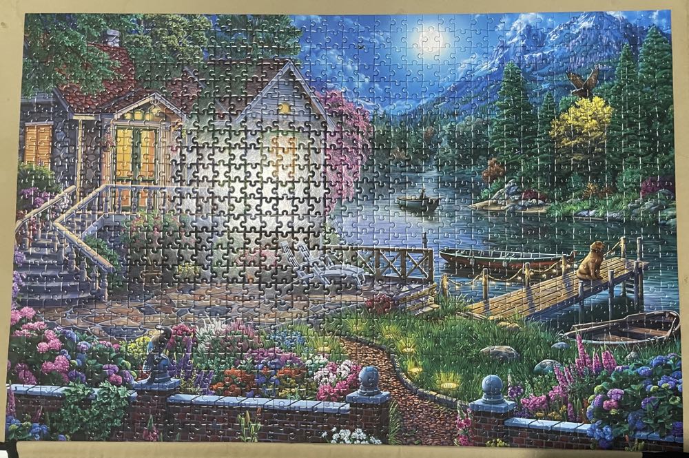 House By The Moonlight Lake - Corner Piece puzzle collectible [Barcode 5052089306172] - Main Image 2