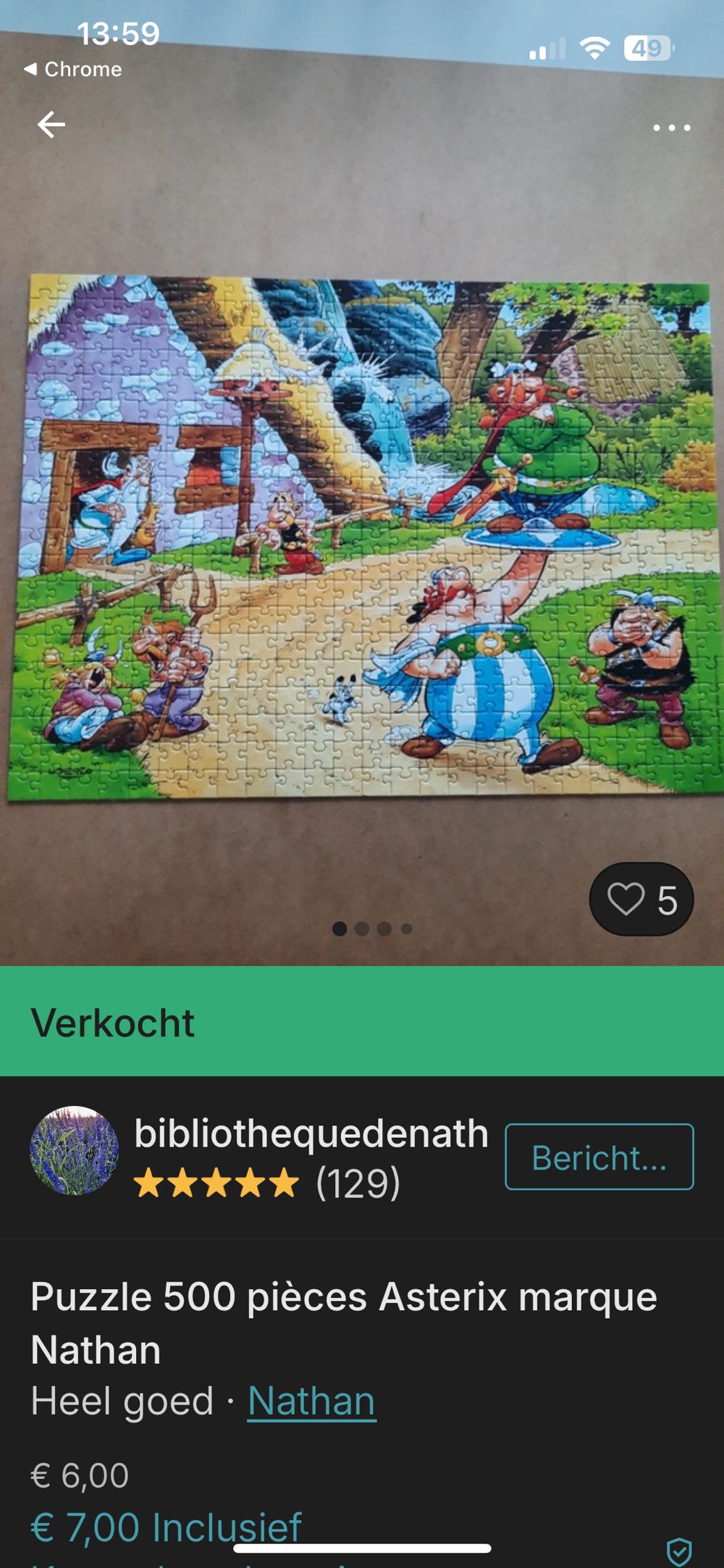 Asterix Et Latraviata 🟦🇨🇦 - Ravensburger/Nathan puzzle collectible [Barcode 4005556871001] - Main Image 4