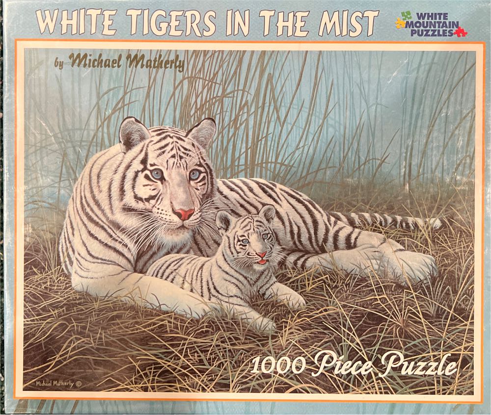 ZZ - White Tigers In The Mist (SOLD) - White Mountain Puzzles puzzle collectible [Barcode 724819248803] - Main Image 2