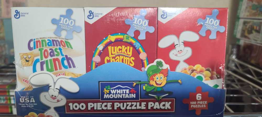 Cereal Boxes 6 Pack - Cheerios, Cocoa Puffs, Honey Nut Cheerios, Cinnamon Toast Crunch, Lucky Charms,Trix  - White Mountain puzzle collectible - Main Image 2