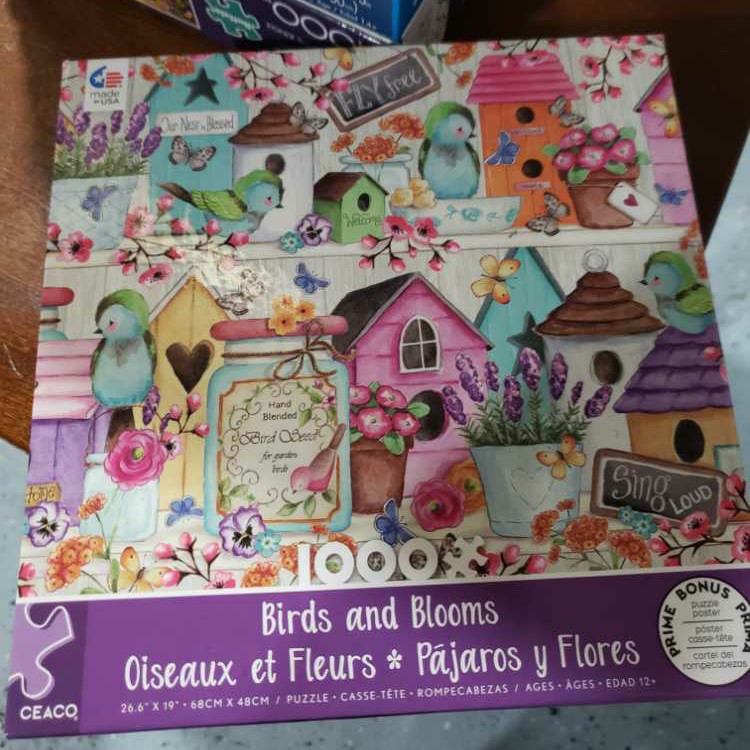 Birds & Blooms Birdhouse Birdies  - Ceaco 🇺🇸 puzzle collectible [Barcode 021081310390] - Main Image 2