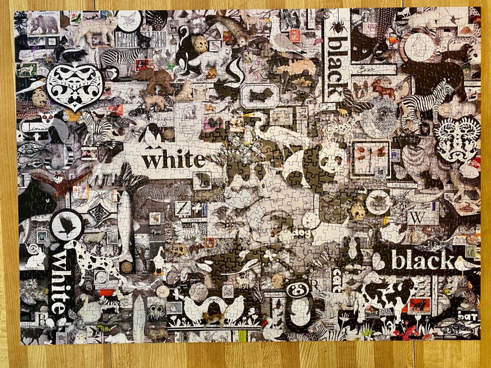 🌈 Black and White - Cobble Hill puzzle collectible - Main Image 2