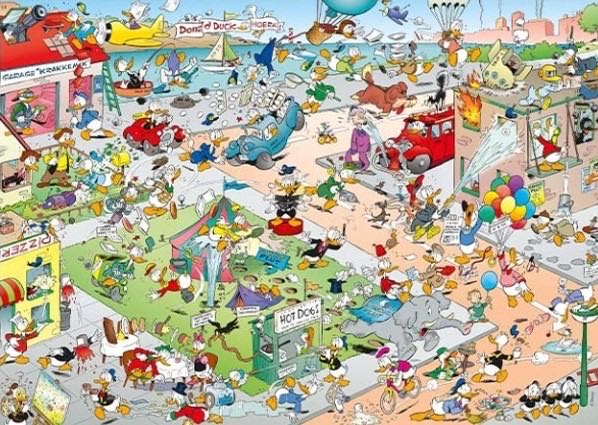 Donald Duck- Twaalf 12 Ambachten 50 Ongelukken - Donald Duck Netherlands puzzle collectible [Barcode 3784694620054] - Main Image 2