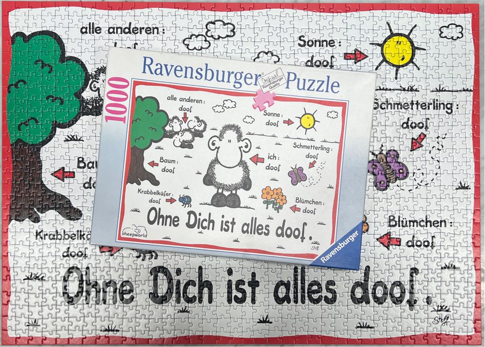 Sheepworld: Without You Everything Is Stupid - Ravensburger 🇩🇪 puzzle collectible [Barcode 4005556153213] - Main Image 4