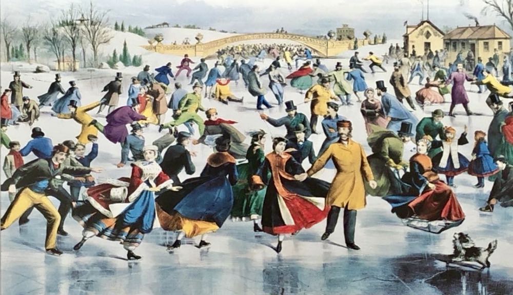 Currier & Ives New York - Central Park, Winter/The Skating Pond* - White Mountain Puzzles puzzle collectible [Barcode 724819248841] - Main Image 2