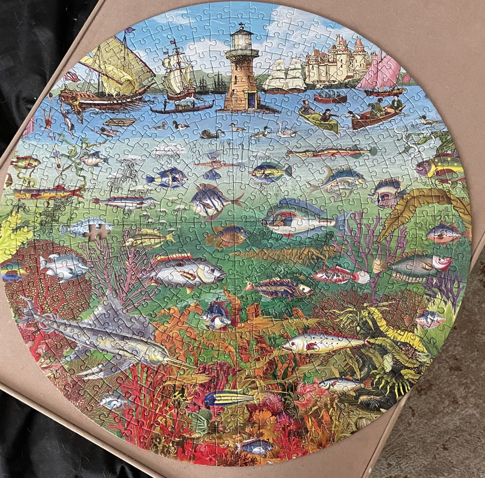 Fish & boats - Eeboo puzzle collectible [Barcode 689196509278] - Main Image 2