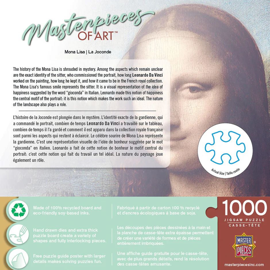 Mona Lisa - Master Pieces puzzle collectible [Barcode 705988720154] - Main Image 4