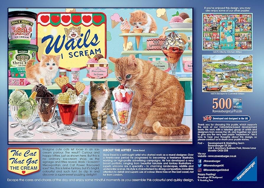 The Cat That Got The Cream - Ravensburger 🇬🇧 puzzle collectible [Barcode 4005556165278] - Main Image 2