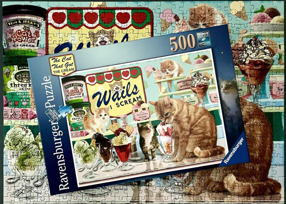 The Cat That Got The Cream - Ravensburger 🇬🇧 puzzle collectible [Barcode 4005556165278] - Main Image 4