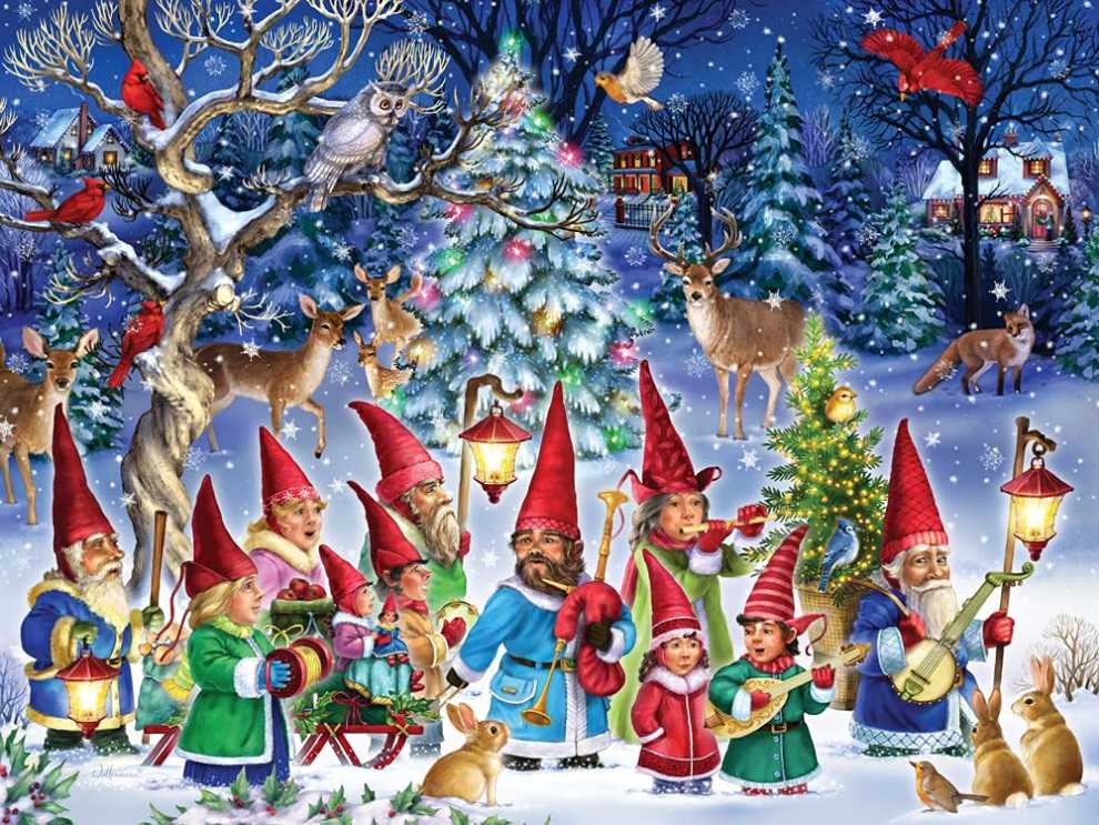 Christmas Gnomes - Vermont Christmas Company puzzle collectible [Barcode 819273029003] - Main Image 2