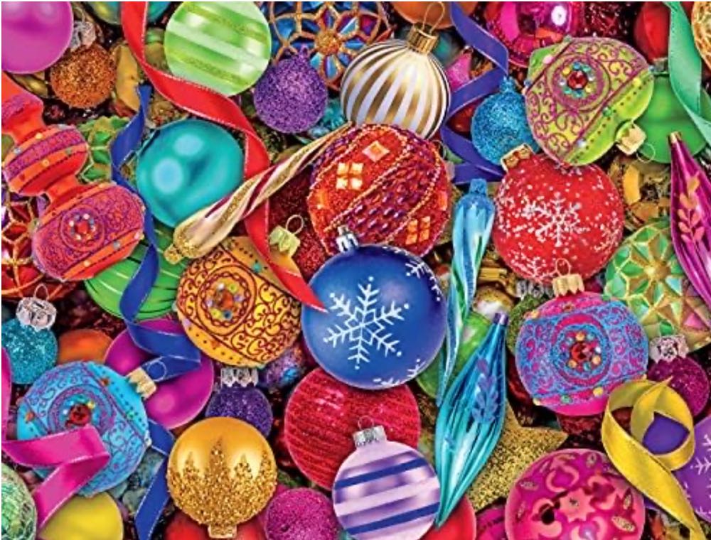 Merry & Bright : Christmas Ornaments 🆕 - Ceaco puzzle collectible [Barcode 021081241120] - Main Image 2