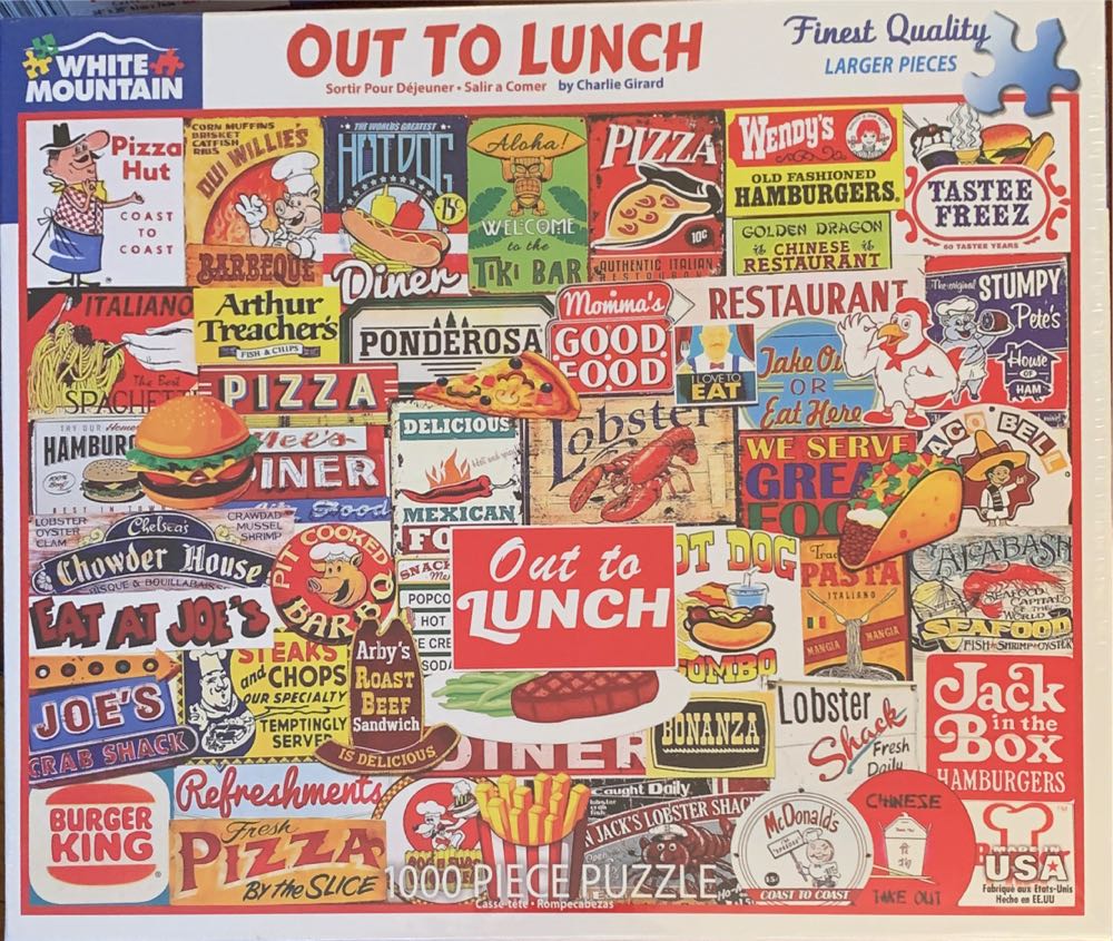 Out To Lunch - White Mountain Puzzles puzzle collectible [Barcode 724819264865] - Main Image 3