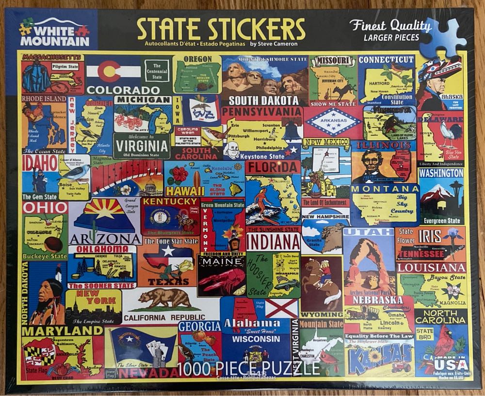 State Stickers  - White Mountain puzzle collectible [Barcode 724819264872] - Main Image 2
