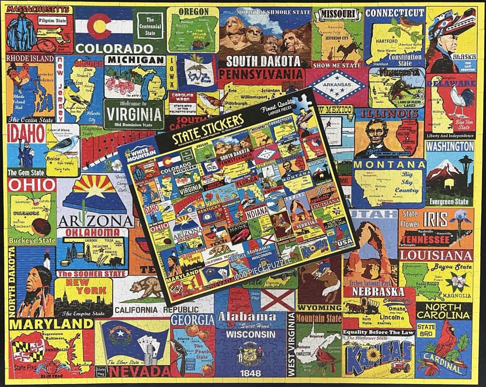 State Stickers  - White Mountain puzzle collectible [Barcode 724819264872] - Main Image 4