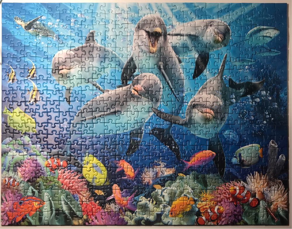 Dolphins In The Coral Reef - Ravensburger puzzle collectible [Barcode 4005556147106] - Main Image 2